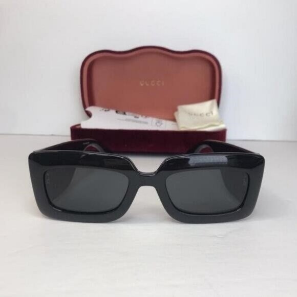 ? - Authentic New Gucci GG0811S 001 Black / Grey Lens main image 8